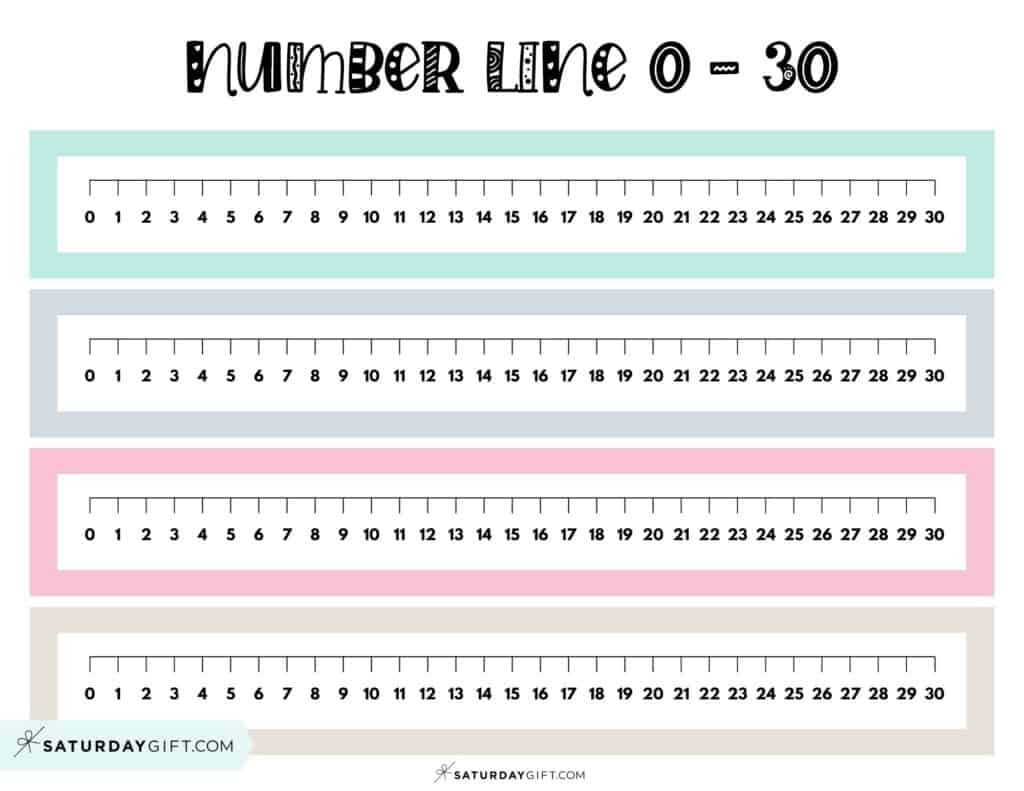 number line to 30 - 4 cute & free printables and blank worksheets
